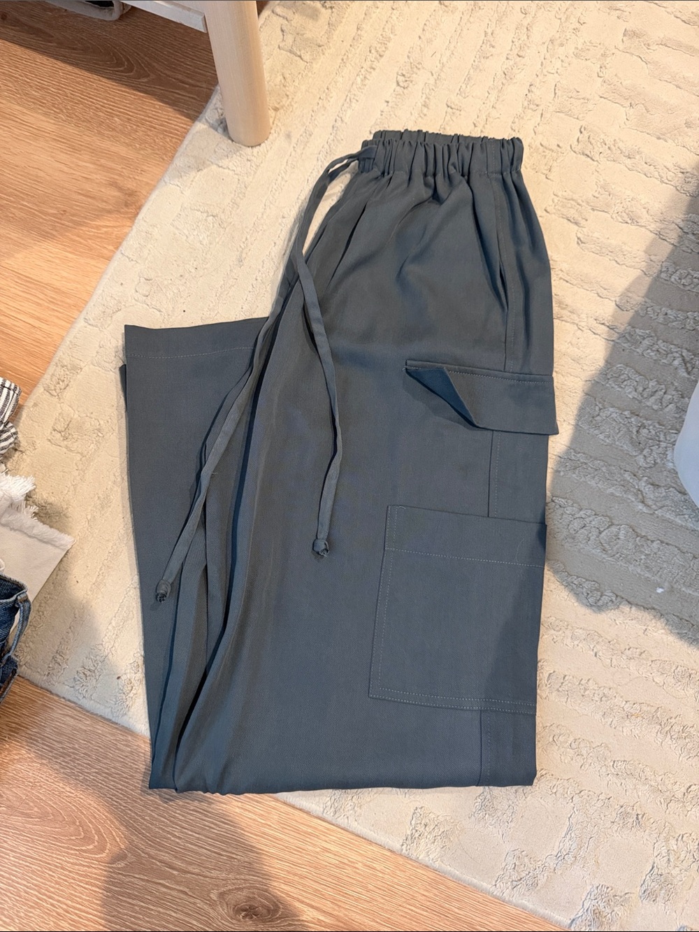 Reformation Drawstring Cargo Pants - Charcoal